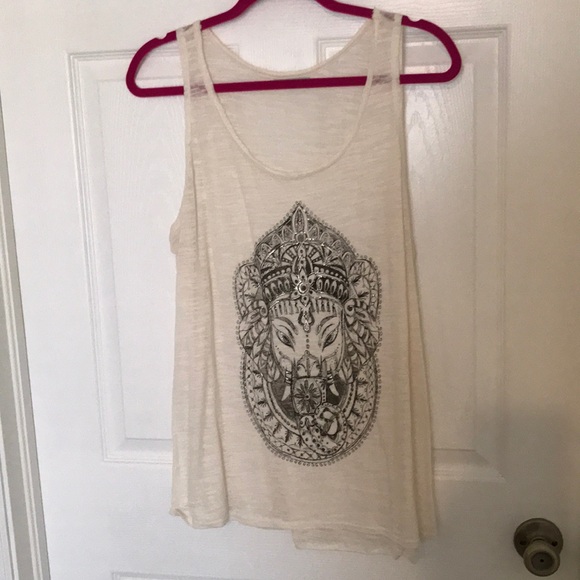 Sheer Cream Tank - Picture 1 of 3